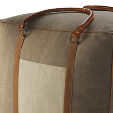 Load image into Gallery viewer, Gray Cotton Blend Ottoman
