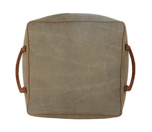 Load image into Gallery viewer, Gray Cotton Blend Ottoman
