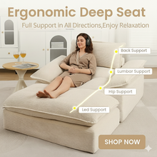 Load image into Gallery viewer, Corduroy Sleeper Sofa
